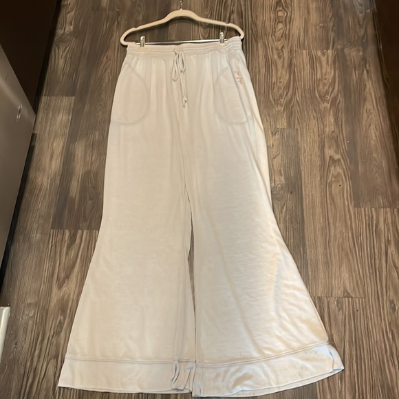 NWOT Free People Cozy Cool Girl Lounge Wide Leg Pants, XL, Ivory - Picture 6 of 10